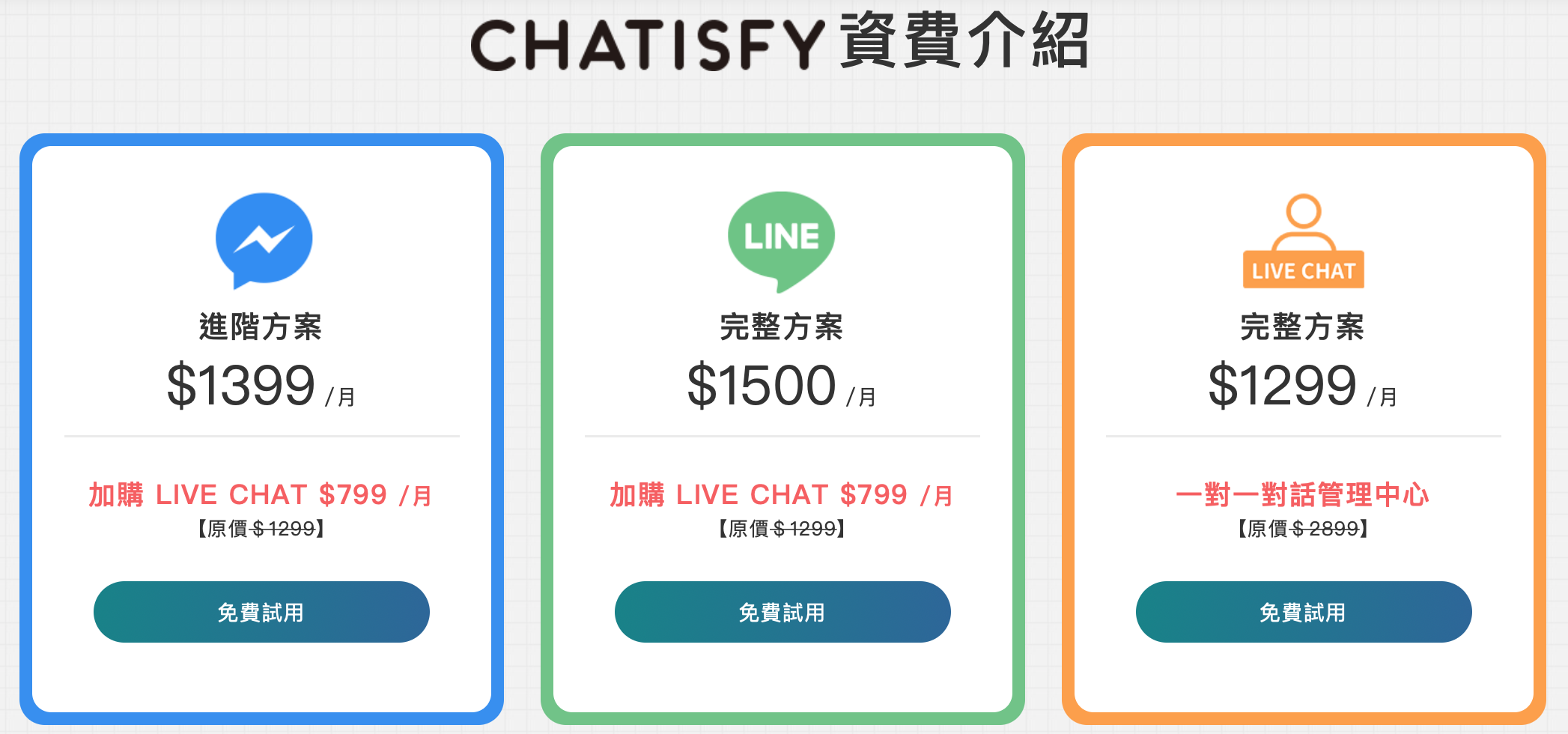 Chatisfy方案價格費用